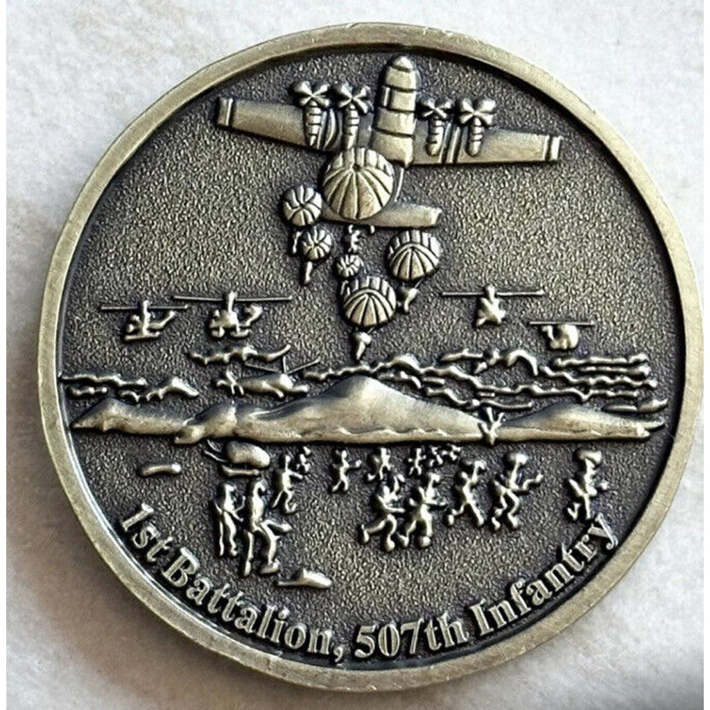 AIRBORNE School Fort Benning GA 1st Battalion 507th Regiment Jump Wings Badge