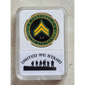 UNITED STATES ARMY Rank CORPORAL E-4 Challenge Coin With Case