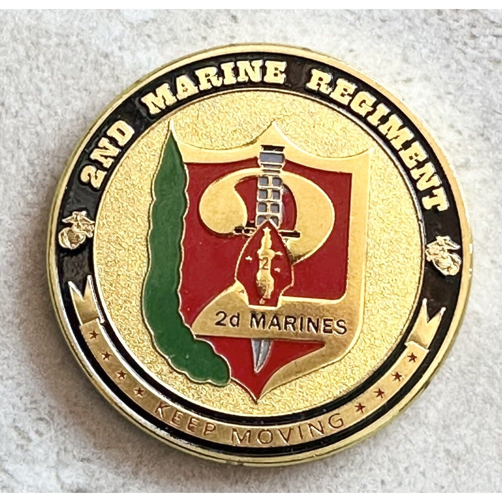 US MARINE CORPS - 2nd MARINE REGIMENT Challenge Coin USMC