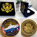 US NAVY - USS SARATOGA - CV-60 - Challenge Coin With Special Velvet Case