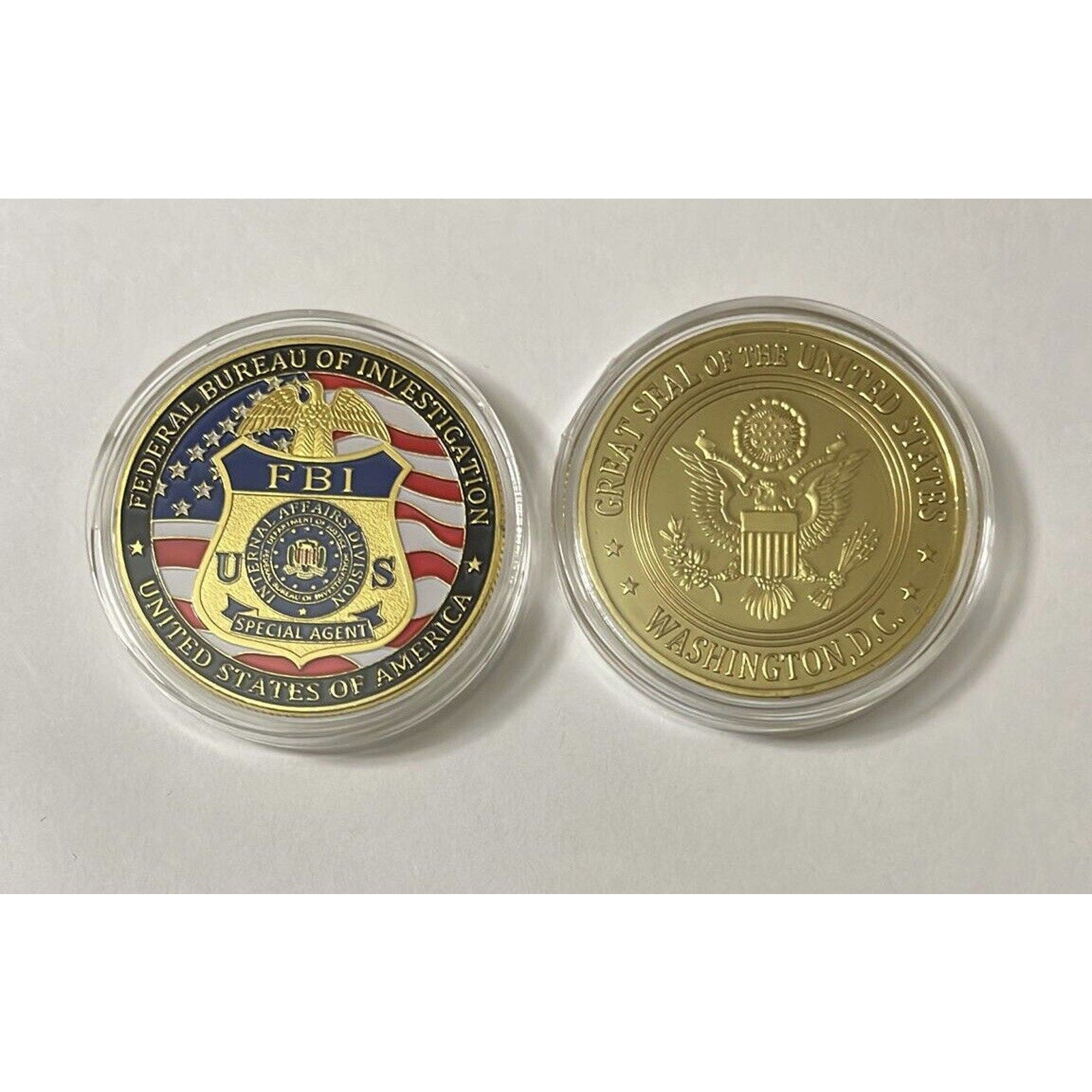 FBI US Federal Bureau Of Investigation United States Challenge Coin with case