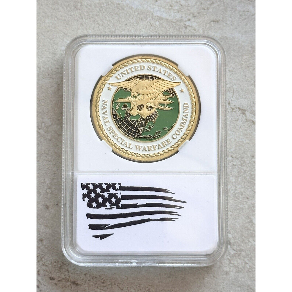 US NAVY SEAL TEAM - SEA LAND AIR - NAVAL SPECIAL WARFARE COMMAND CHALLENGE COIN