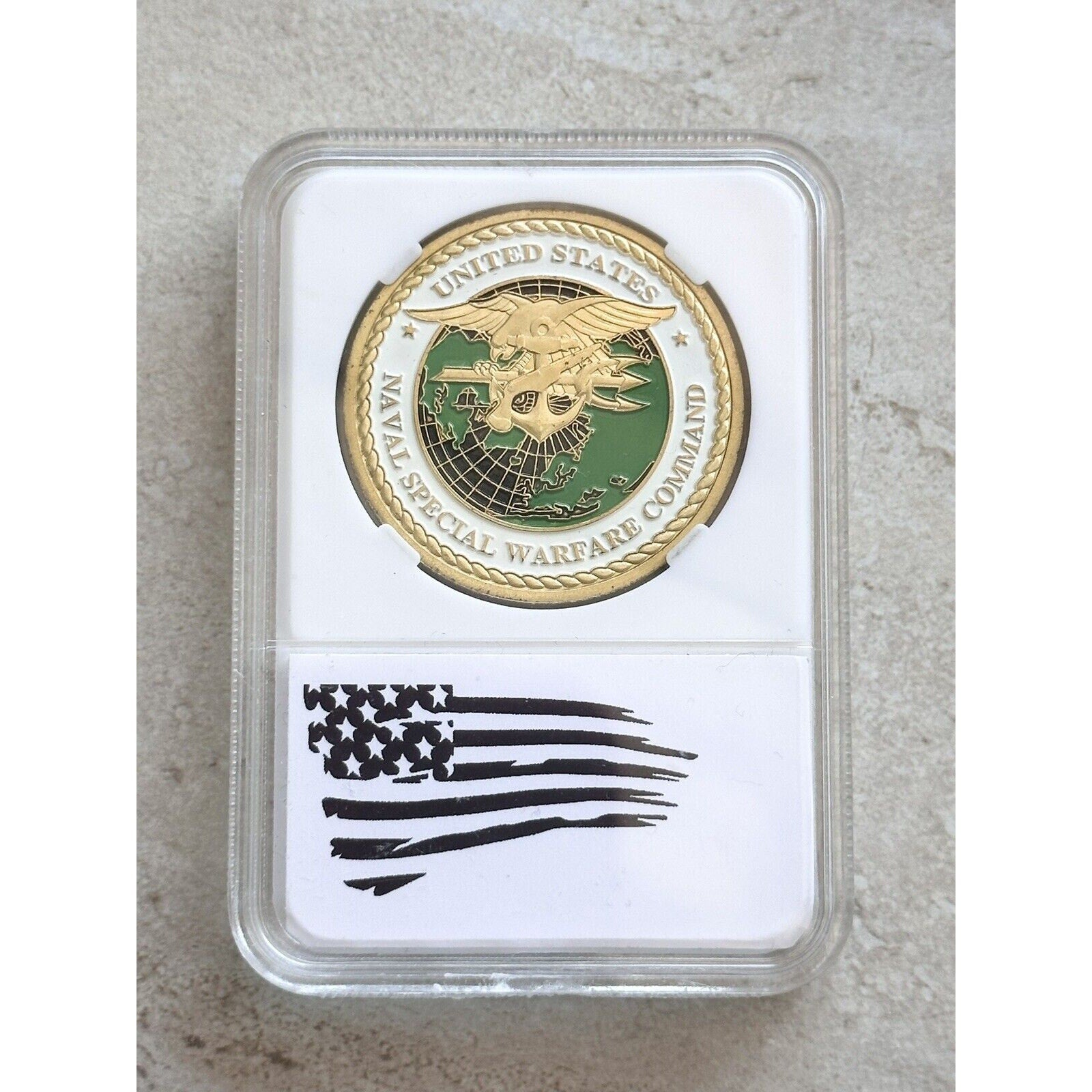 US NAVY SEAL TEAM - SEA LAND AIR - NAVAL SPECIAL WARFARE COMMAND CHALLENGE COIN