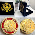 US MARINE CORPS FIRE SERVICE Challenge Coin with velvet case
