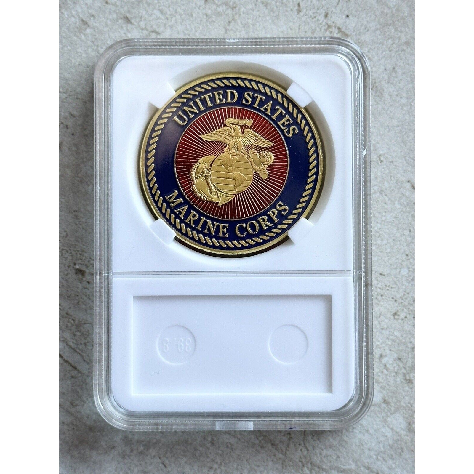 US MARINE CORPS RESERVE Challenge Coin With Case. Great Gift! Fast Shipping!