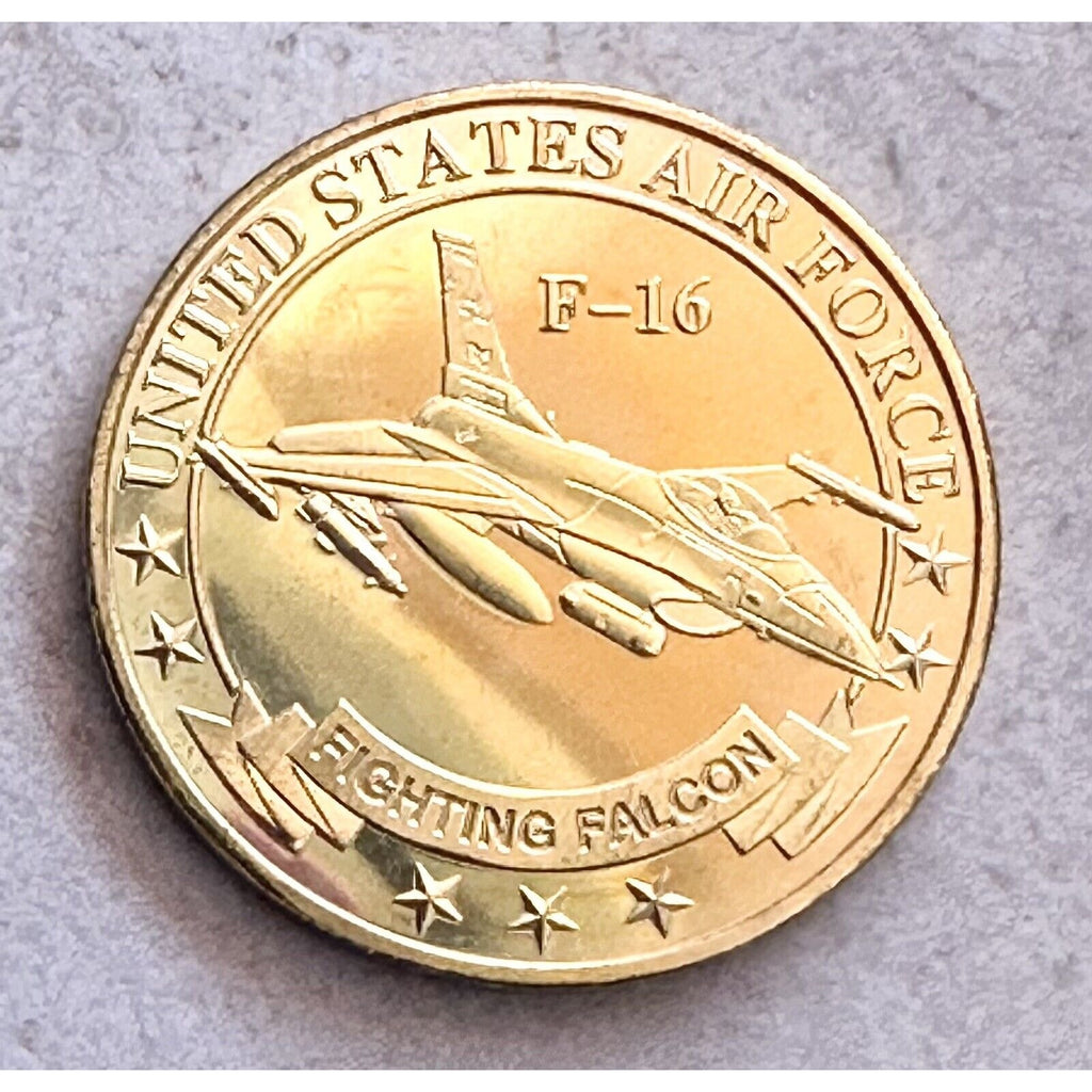 CHALLENGE COIN UNITED STATES AIR FORCE F-16 FIGHTING FALCON with velvet case