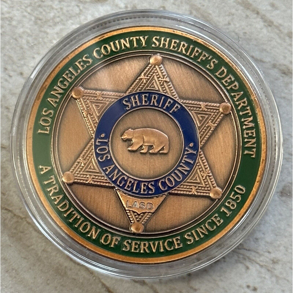 Los Angeles LA county sheriff LASD Police challenge coin With Velvet Case