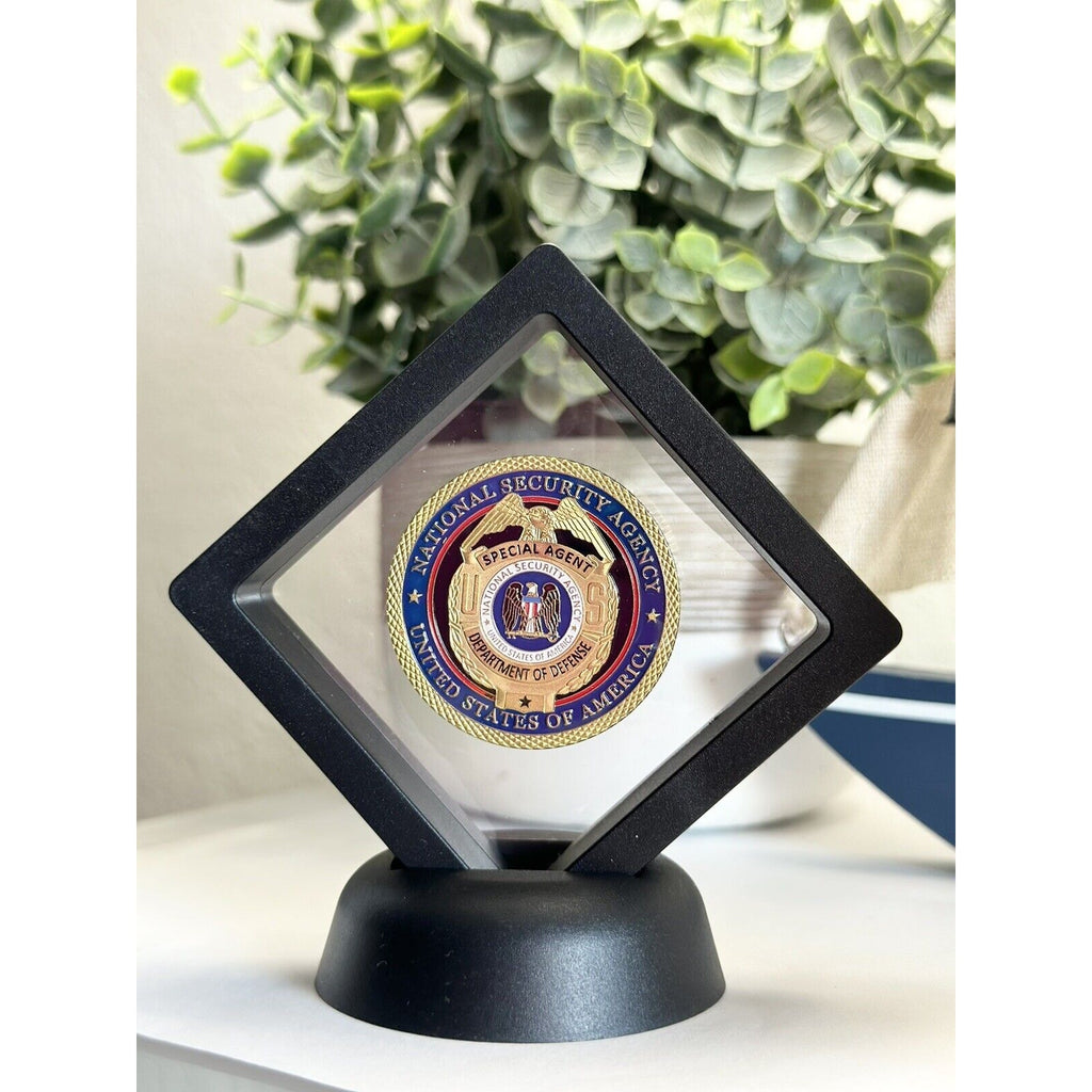 National Security Agency Challenge Coin With 3D Display Case