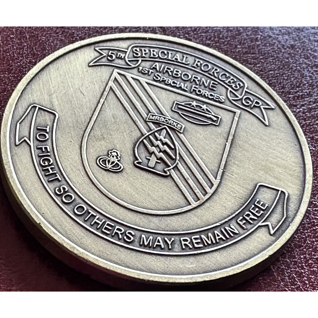5TH GROUP Challenge Coin ARMY AIRBORNE SPECIAL FORCES THE PROFESSIONALS