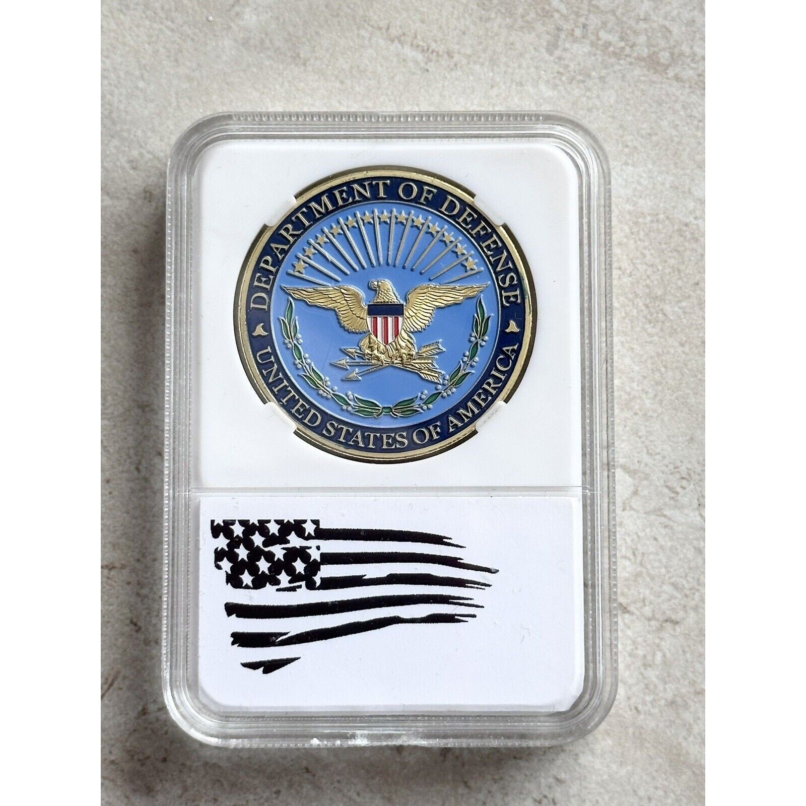 United States Department of Defense Challenge Coin With Case