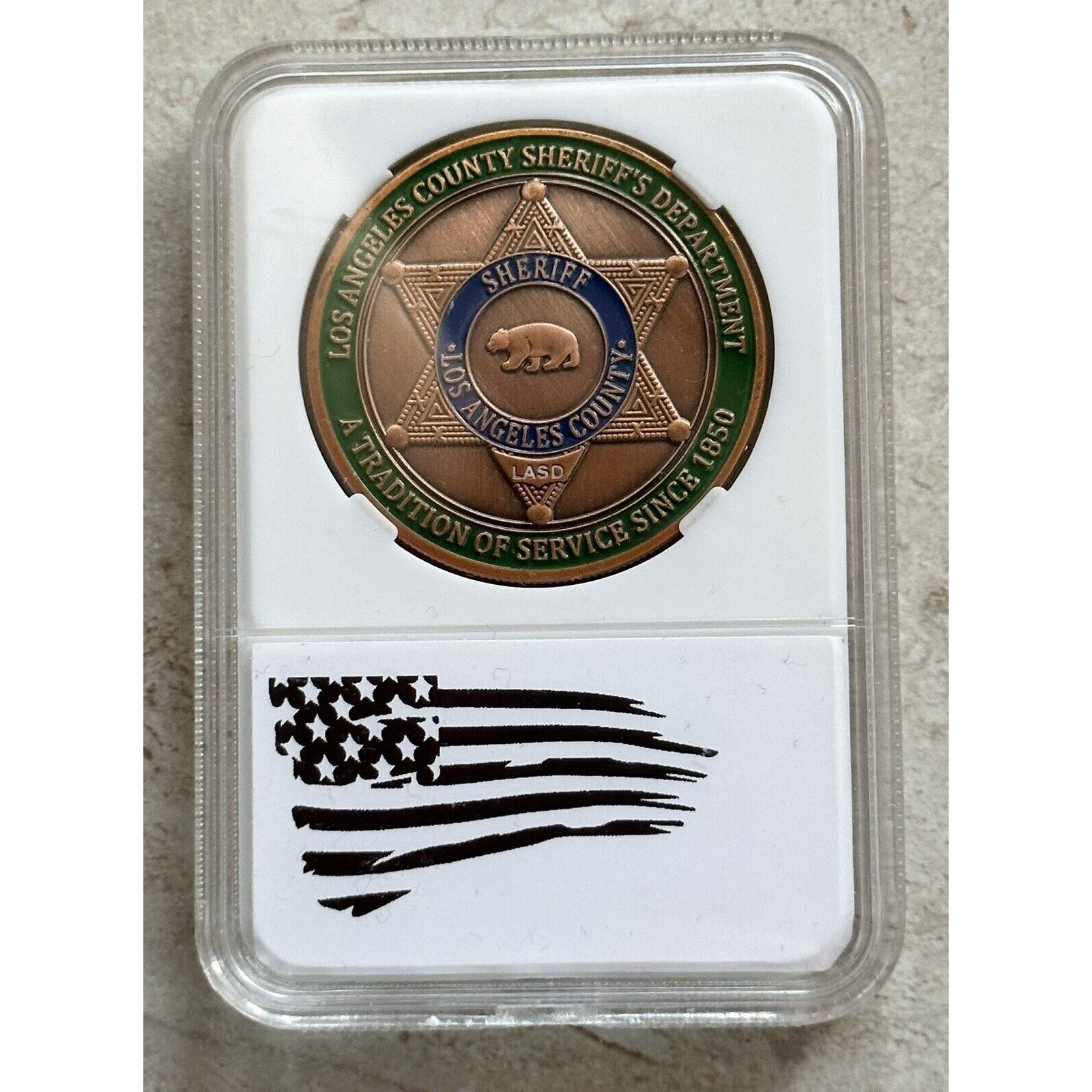 LOS ANGELES COUNTY SHERIFF'S DEPARTMENT COPPER SE Challenge Coin 40mm New !!!