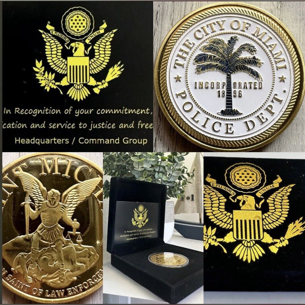 CITY OF MIAMI Police Dept. Challenge Coin with case USA