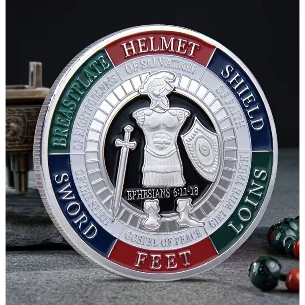 New Put On the Whole Armor Of God Commemorative Challenge Collection Coin Silver
