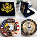US ARMY 101st Airborne Challenge Coin with velvet case