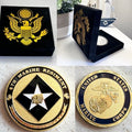 US MARINE CORPS - 6th MARINE REGIMENT Challenge Coin with velvet case