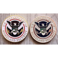 2 pcs Home land Security Challenge Coin (gold and Bronze)