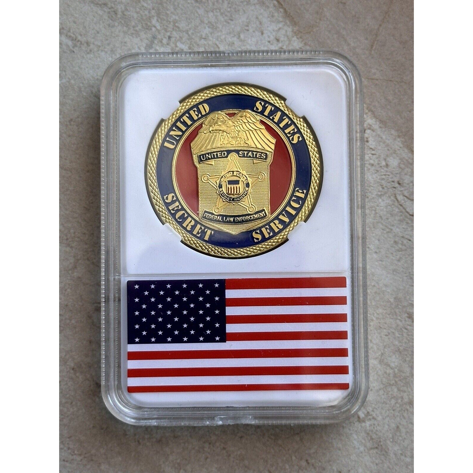 US SECRET SERVICE Department Of Home land Security Challenge Coin with case