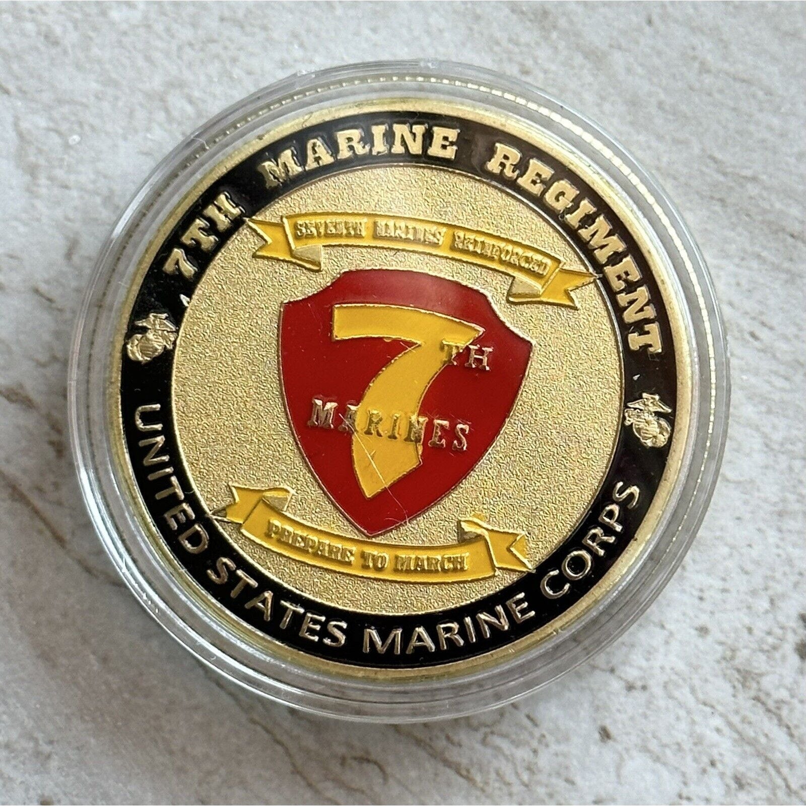 US MARINE CORPS 7th MARINE REGIMENT Challenge Coin