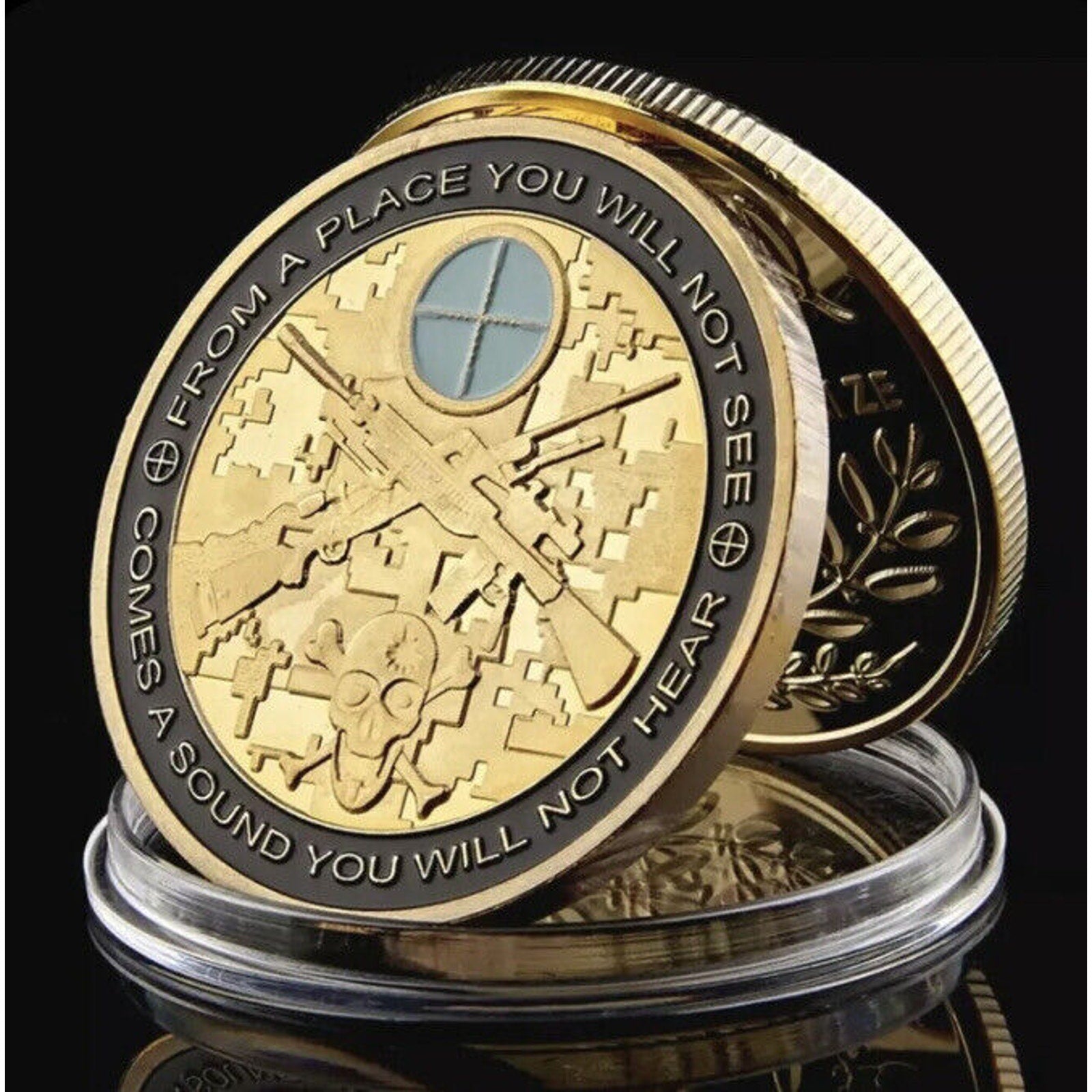 U S ARMY SNIPER "ONE SHOT*ONE KILL" Challenge Coin 173rd Airborne