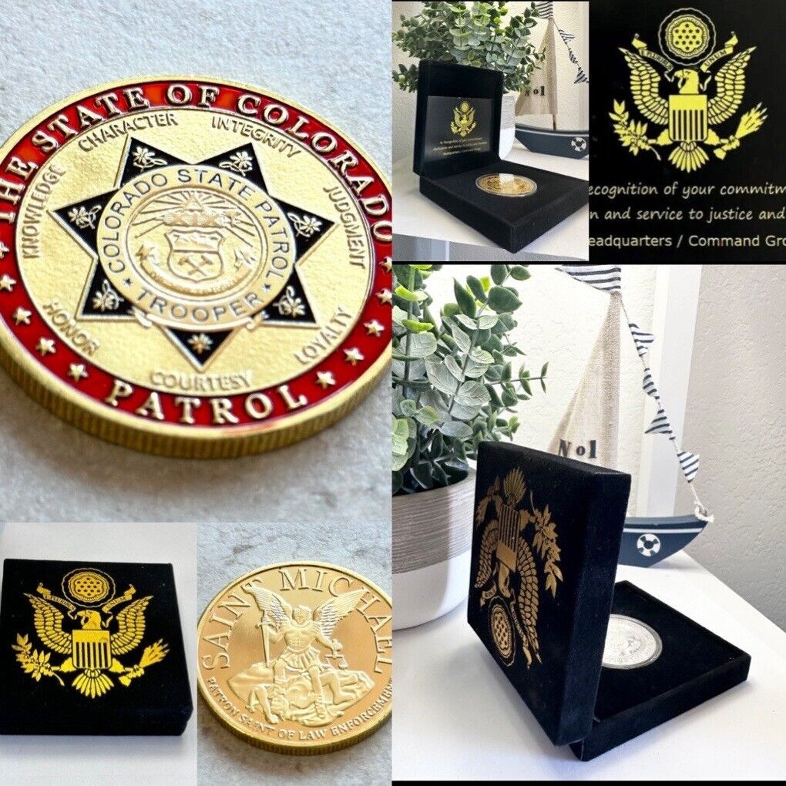 COLORADO STATE PATROL Challenge Coin With Special Velvet Case