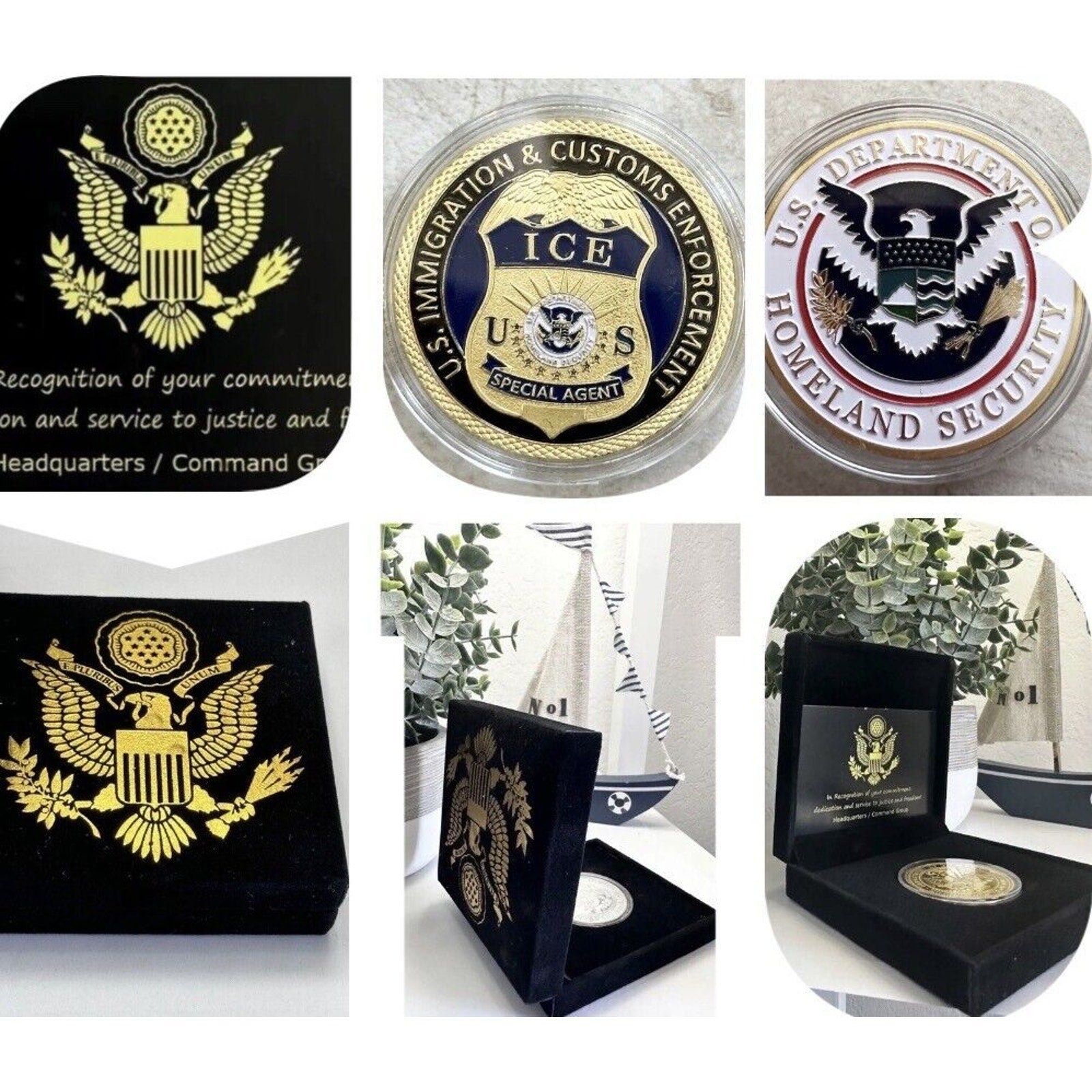 US Immigrations Customs Protection Enforcement Challenge Coin USA