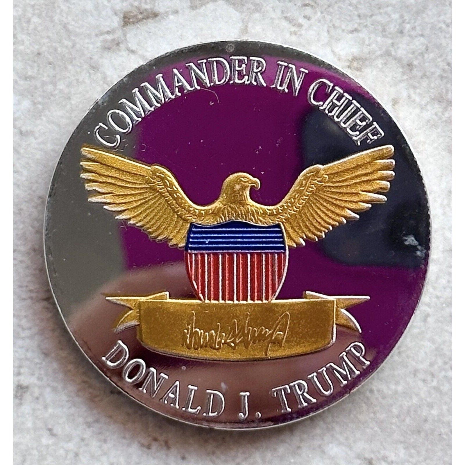 2020 Gold and Silver Plated President Trump Coin USA
