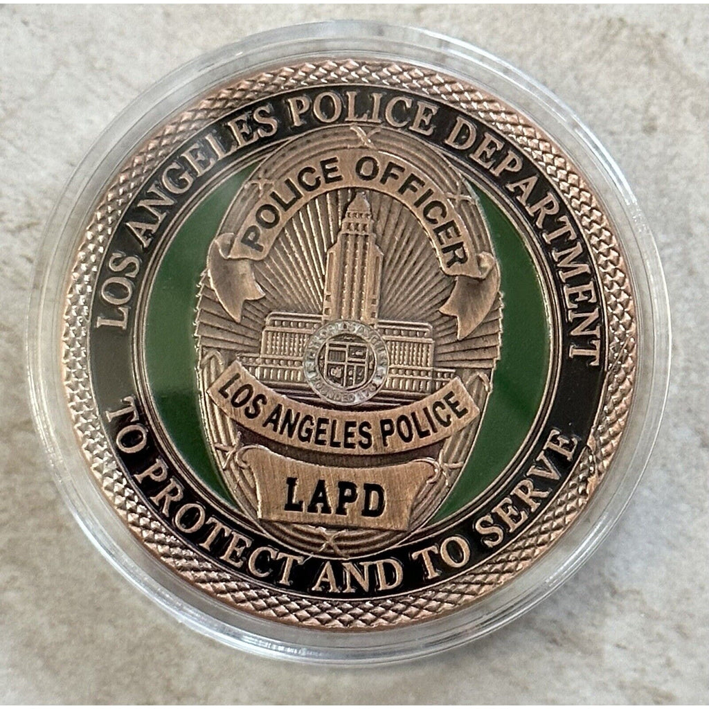 LOS ANGELES LAPD POLICE DEPARTMENT COPPER FINISH  with Velvet Case new