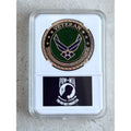 Military US Air Force Veteran USAF Challenge Coin POW - MIA 40mm With Case