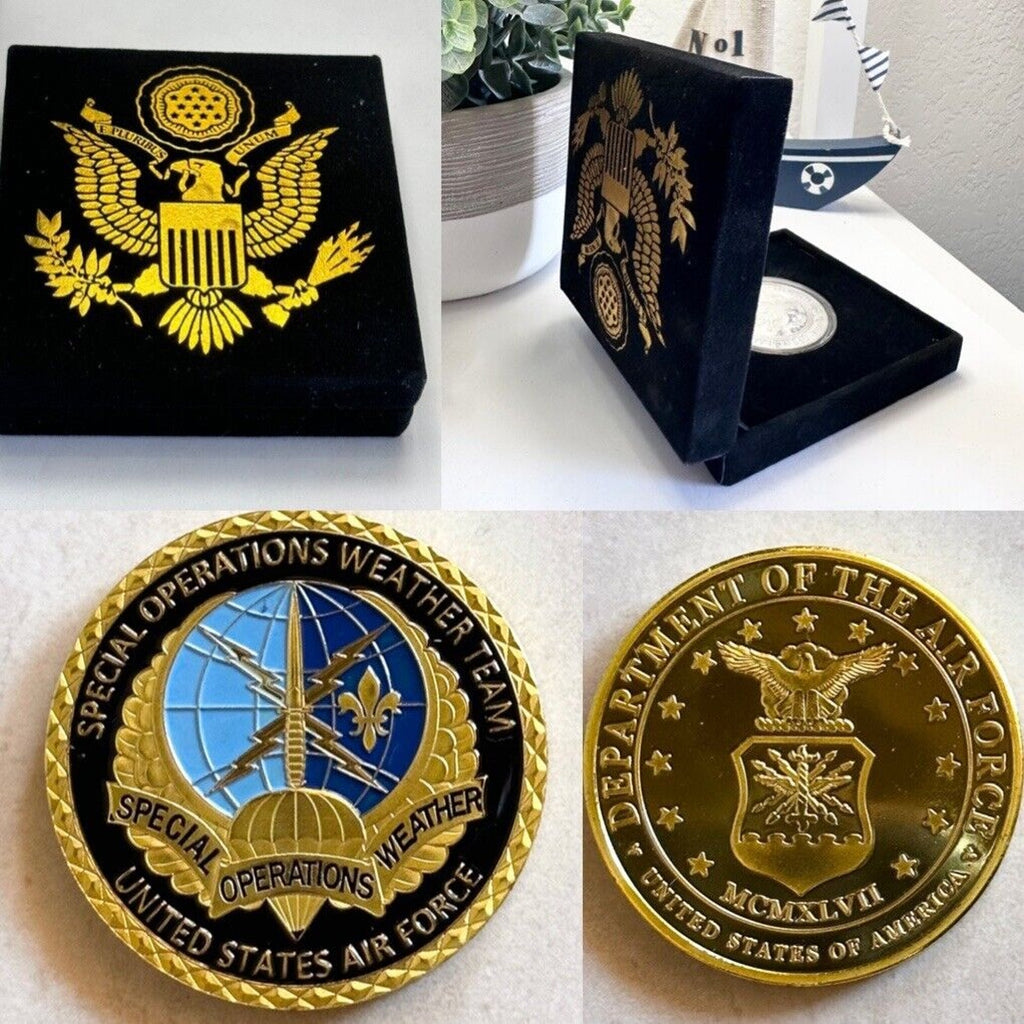 U S AIR FORCE SPECIAL OPERATIONS WEATHER TEAM Challenge Coin With Velvet Case