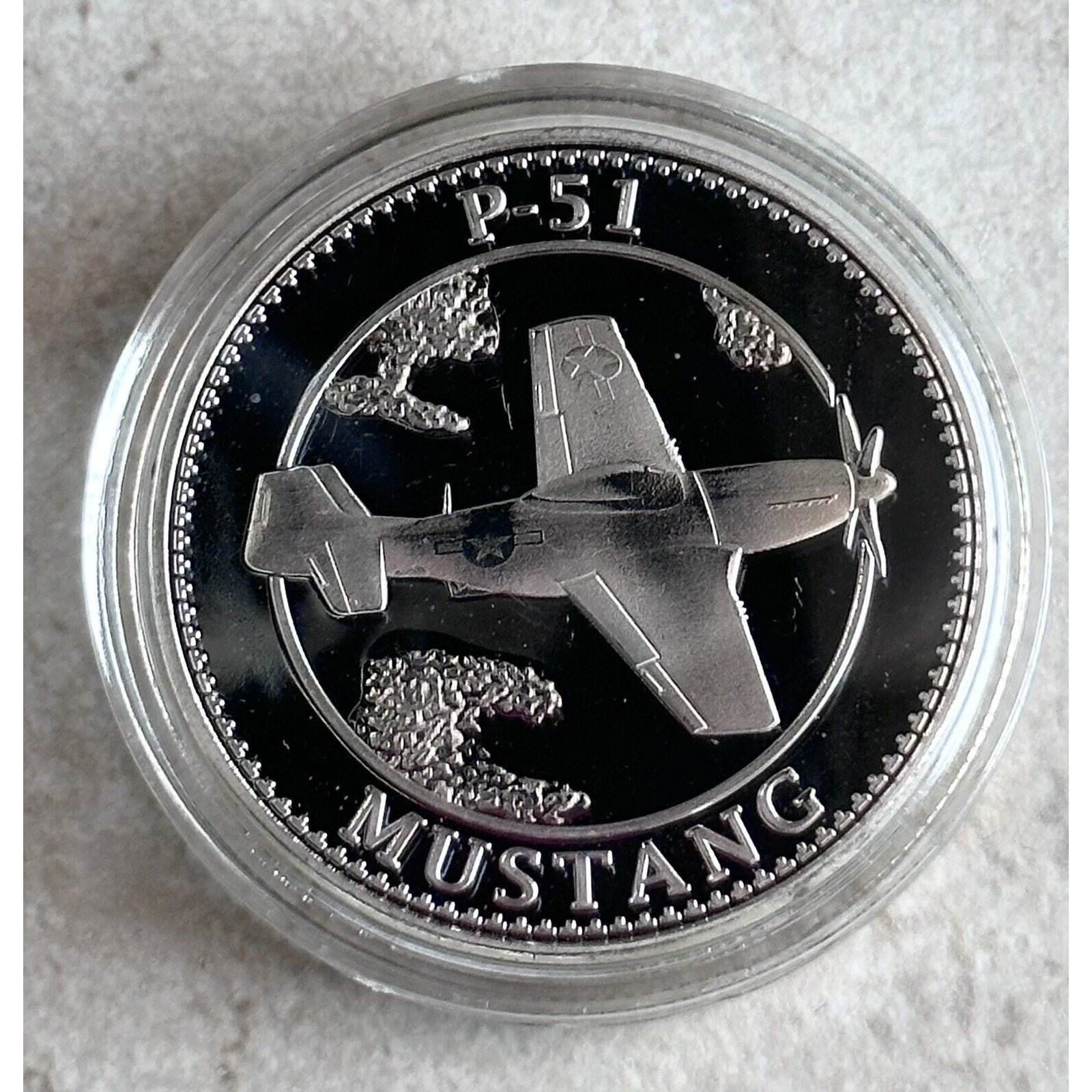 U S Army AIR Force  P-51 Airplane Aircraft MUSTANG Challenge Coin