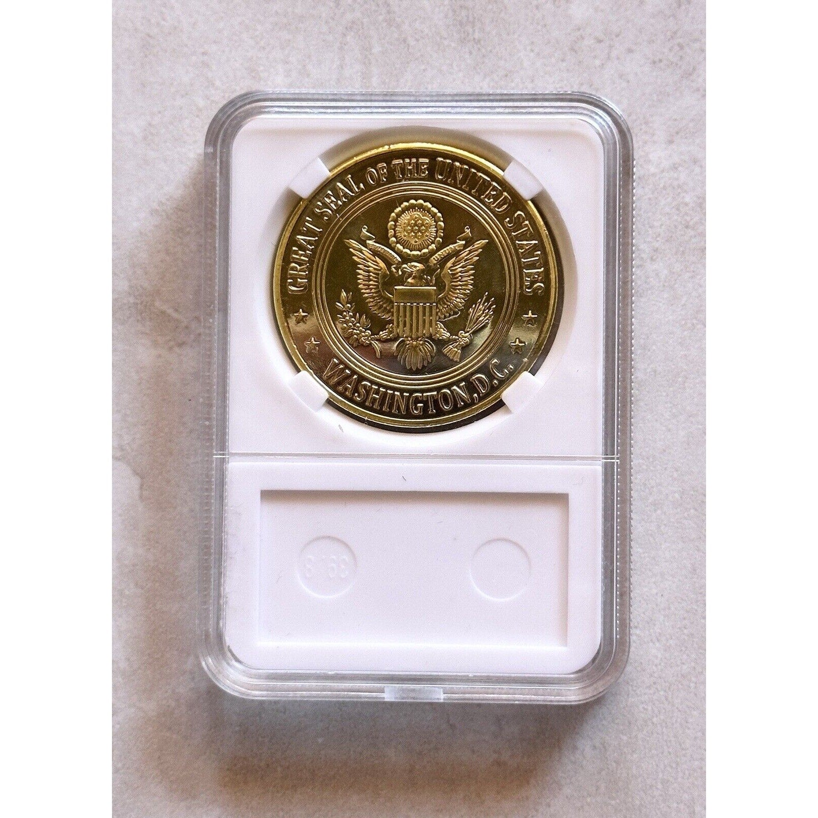 U S Dept of Veterans Affairs Police Challenge Coin With Case
