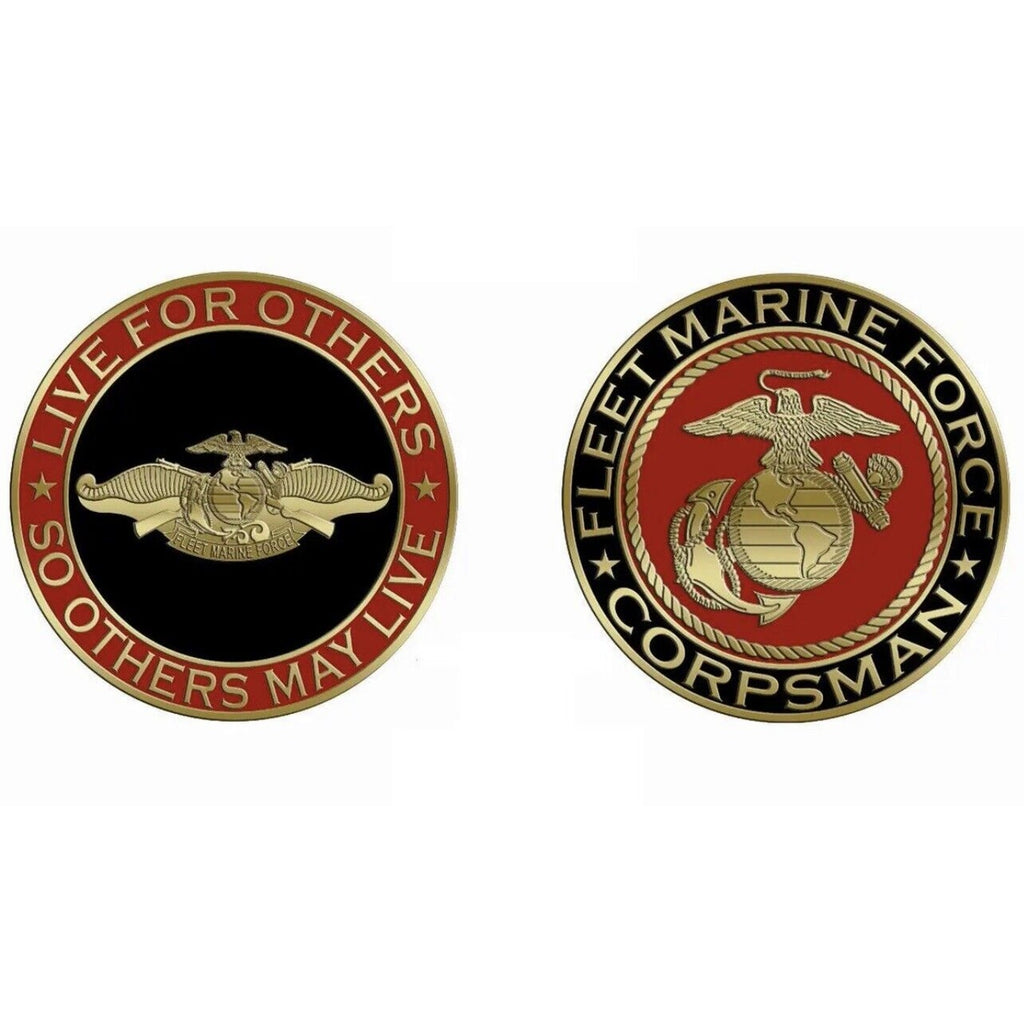 U.S. United States Marine Corps Fleet Marine Force FMF Corpsman w/ velvet case