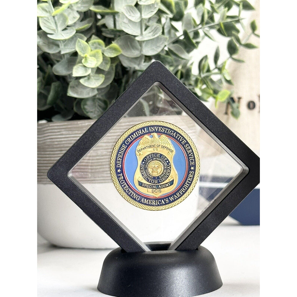 Defense Criminal Investigative Service Challenge Coin With 3D Display Case
