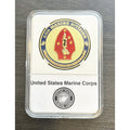 US Marine Corps - 2nd MARINE DIVISION Challenge Coin With Case
