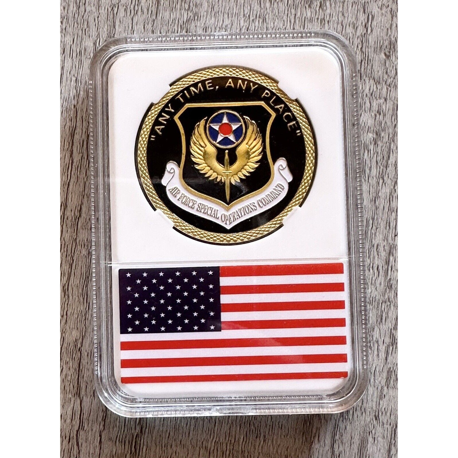 AIR FORCE SPECIAL OPERATIONS COMMAND Challenge Coin with case