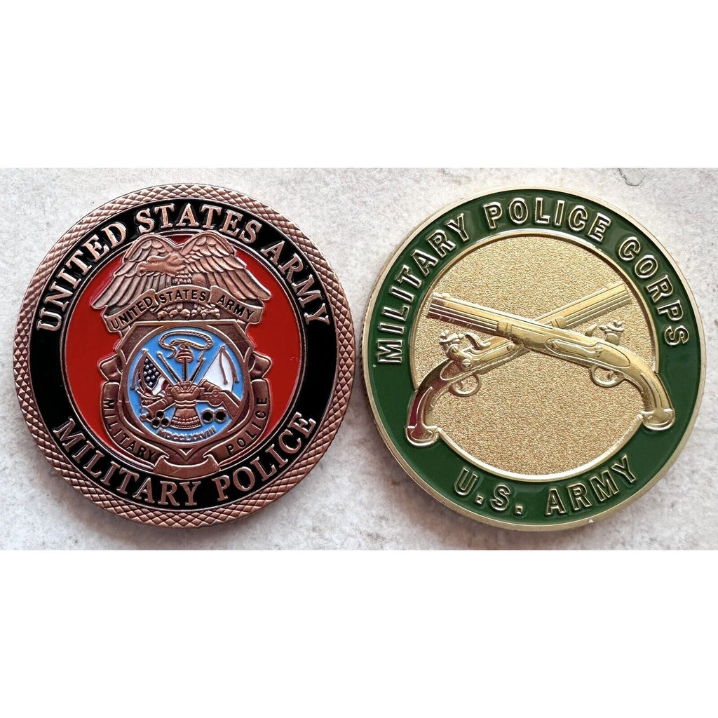 2 pcs US ARMY MILITARY POLICE Challenge Coin
