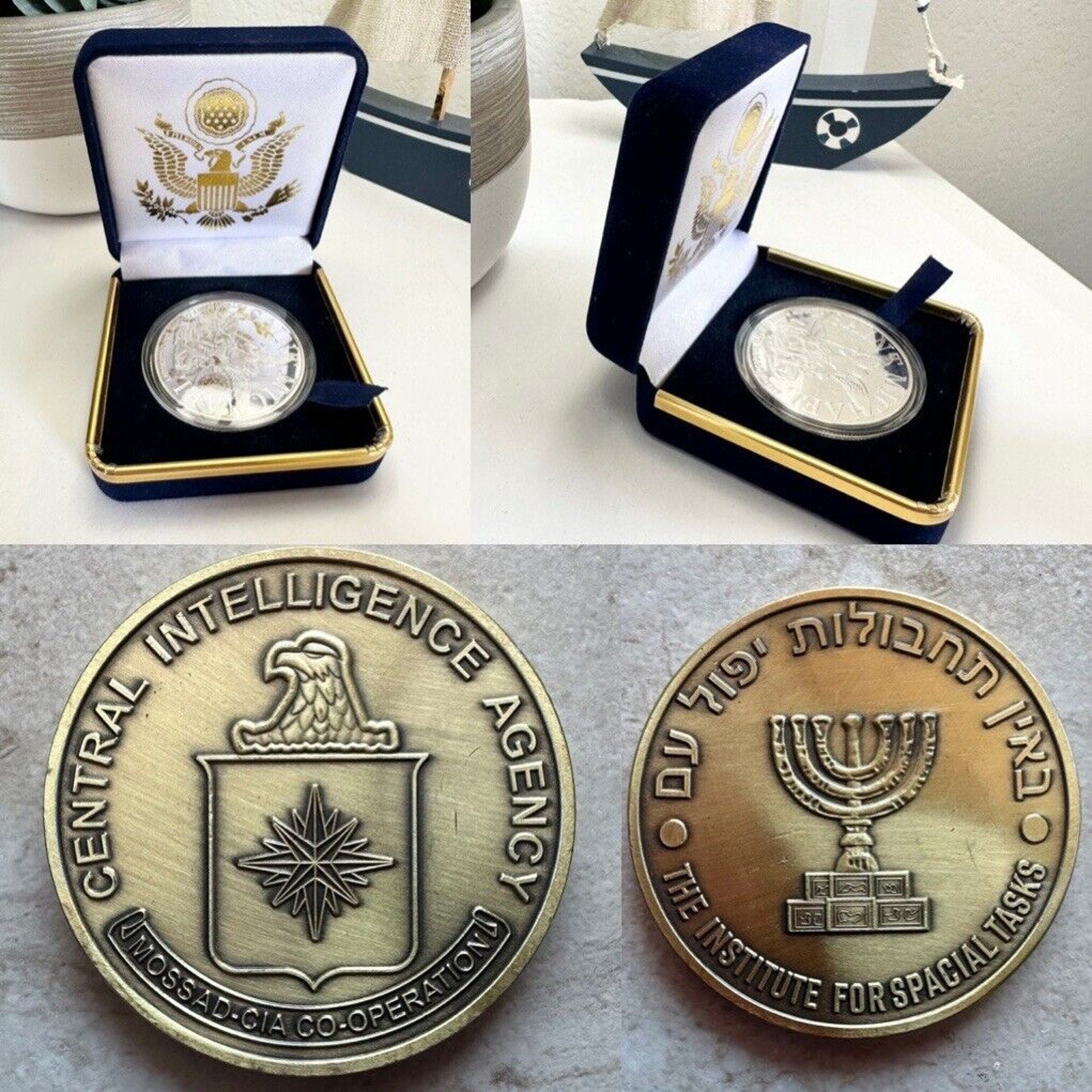 ISRAELI INTELLIGENCE MOSSAD With CIA Secret Joint Operation Challenge Coin