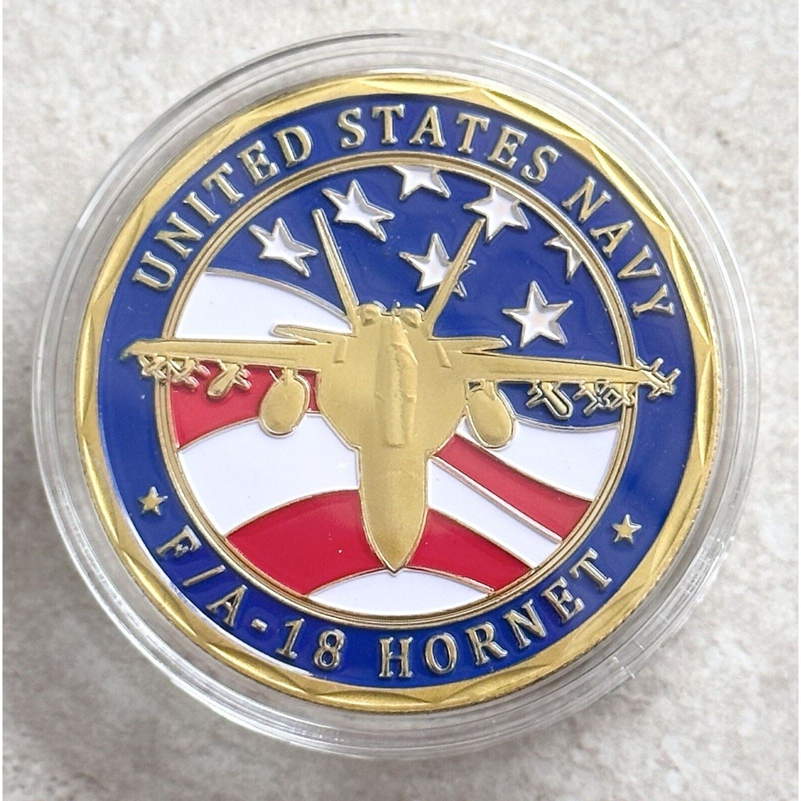 F/A-18 Hornet Challenge Coin USN US NAVY Top Gun Maverick With Case