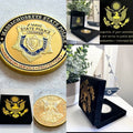 MASSACHUSETTS STATE POLICE Challenge Coin With Special Black Velvet Case