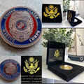 US MARINE CORPS MILITARY POLICE (COPPER) Challenge Coin With Special Velvet Case