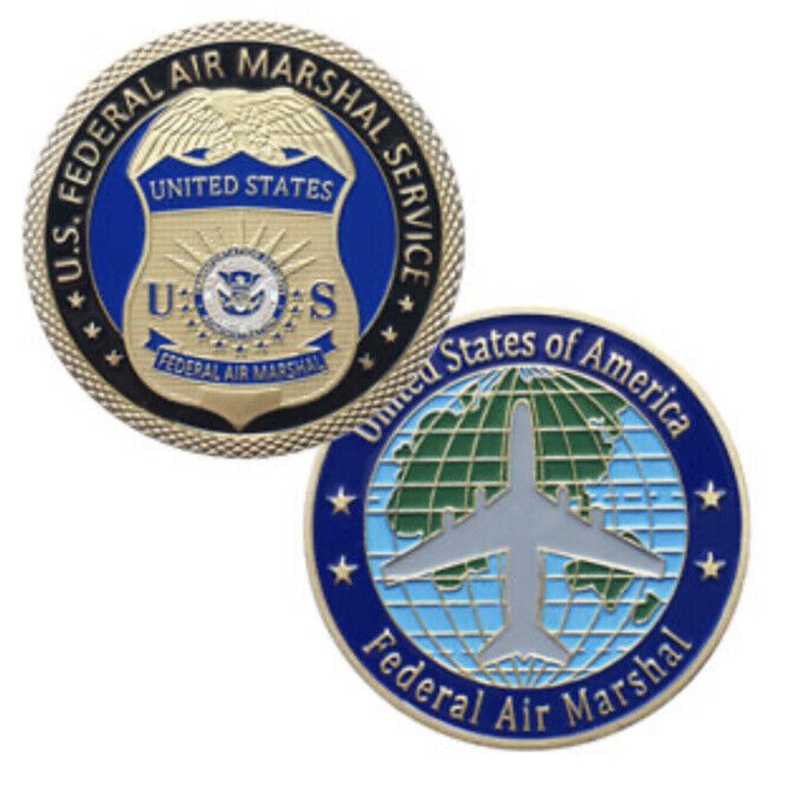 U S Federal Air Marshal  Service Special Agent Challenge Coin with special black velvet case