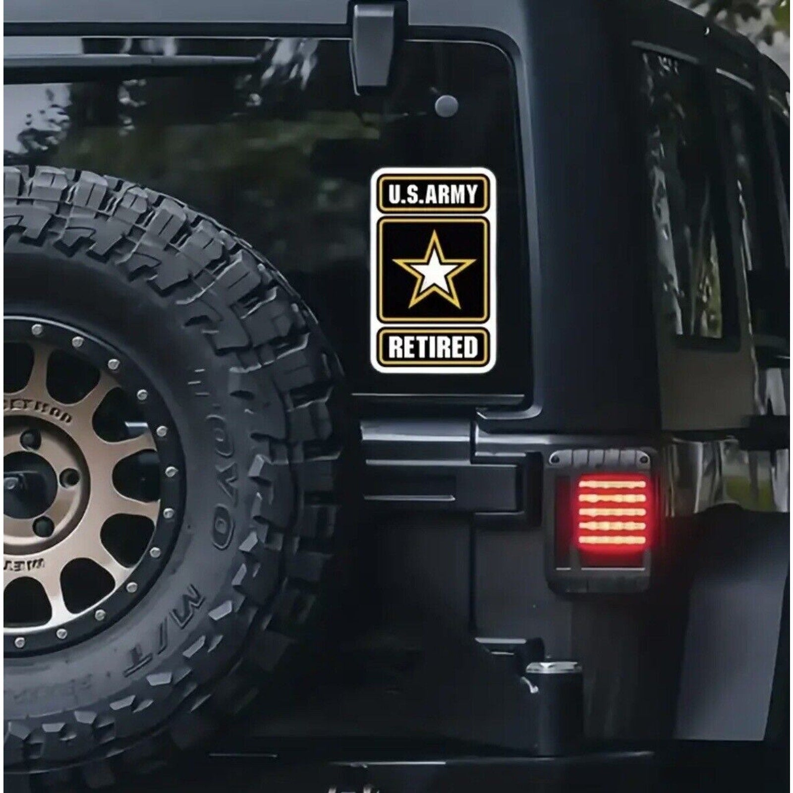 US ARMY RETIRED LOGO Inside Outside Car Laptop PC VINYL DECAL STICKER